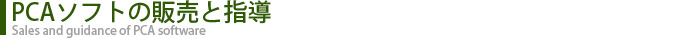 PCAソフトの販売と指導